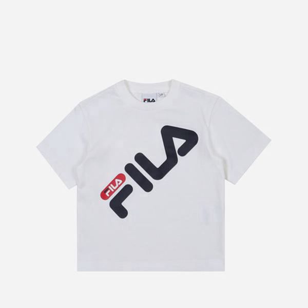 Camisetas Manga Corta Fila Niñas Blancas - Pisa Crew Neck S/S - España 956723HGJ